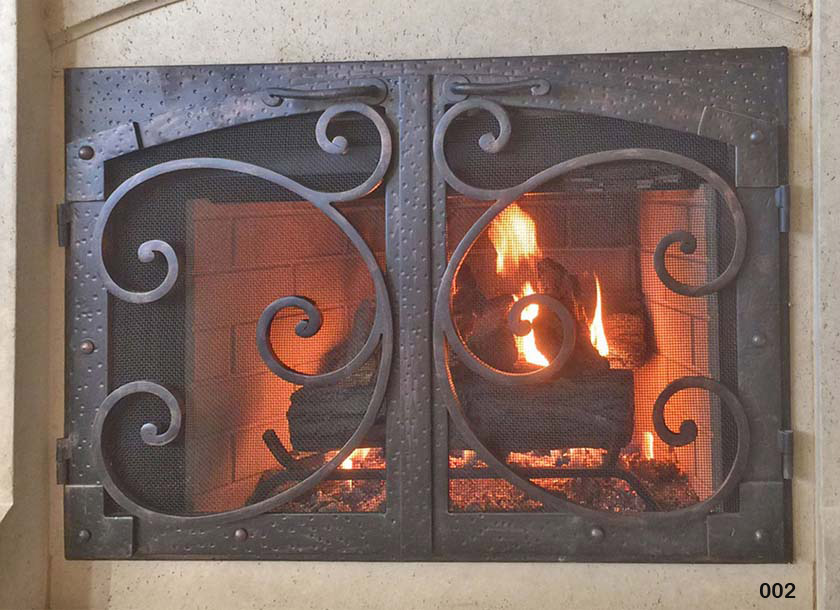 Hand forged Fireplace Door FD002