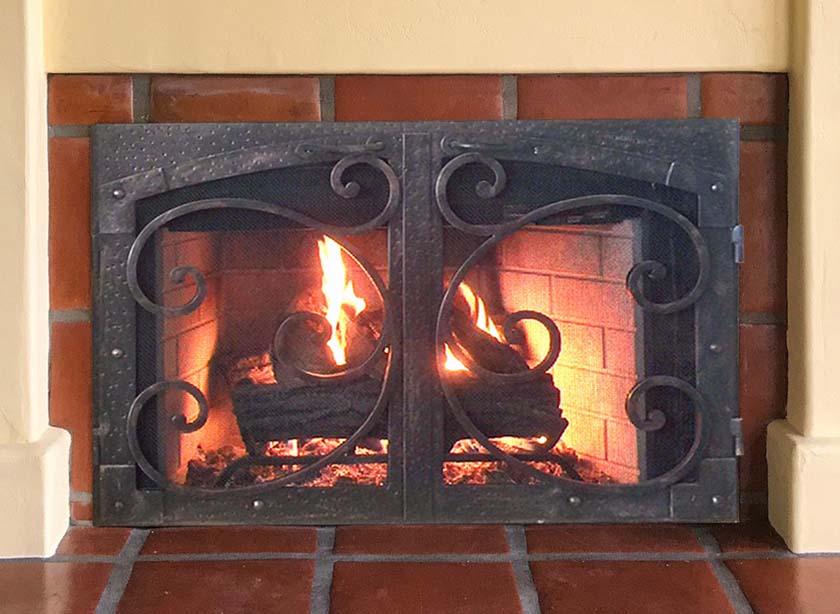 Hand forged Fireplace Door FD002
