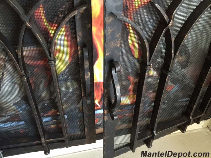 Hand forged iron Fireplace Door FD011