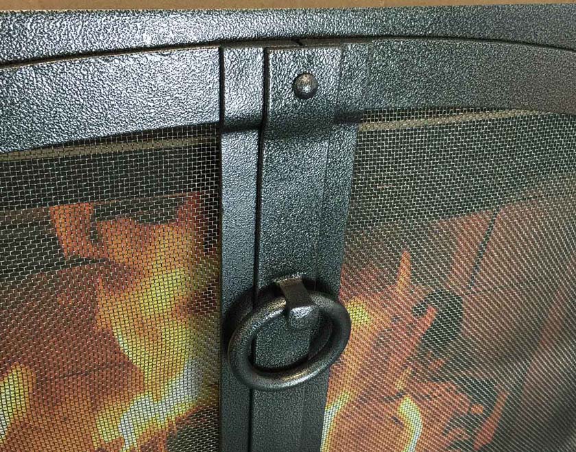 Hand forged wrought iron Fireplace Door FD0115 CloseUp