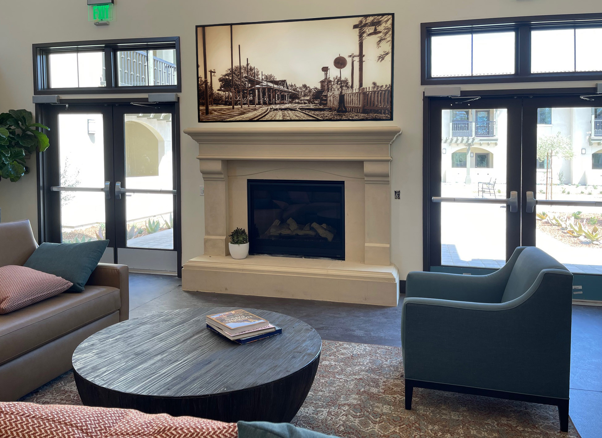 Fireplace mantel picture