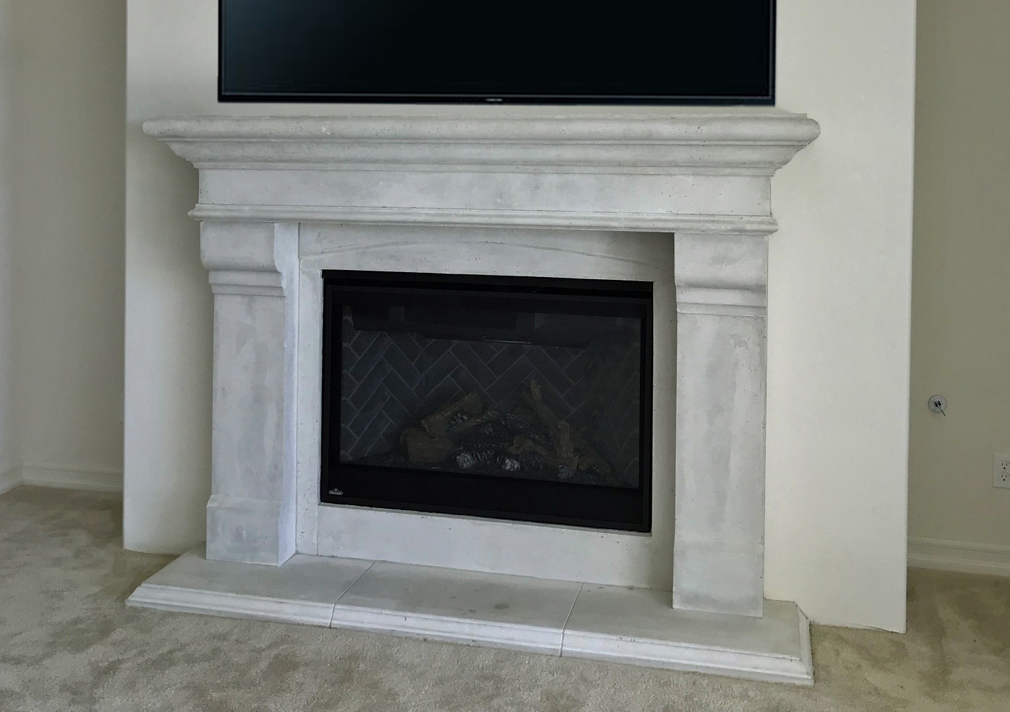 Fireplace mantel picture