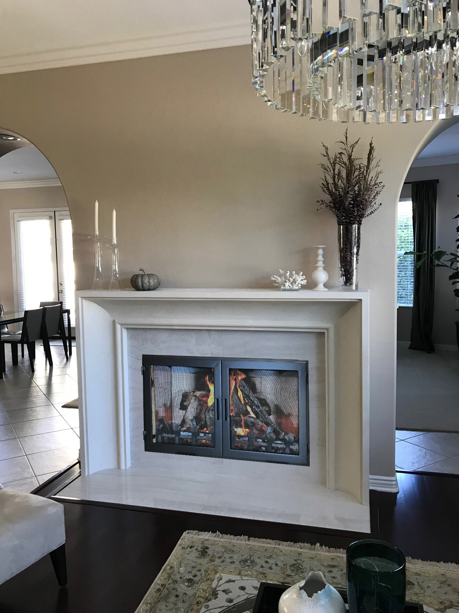 Fireplace mantel picture
