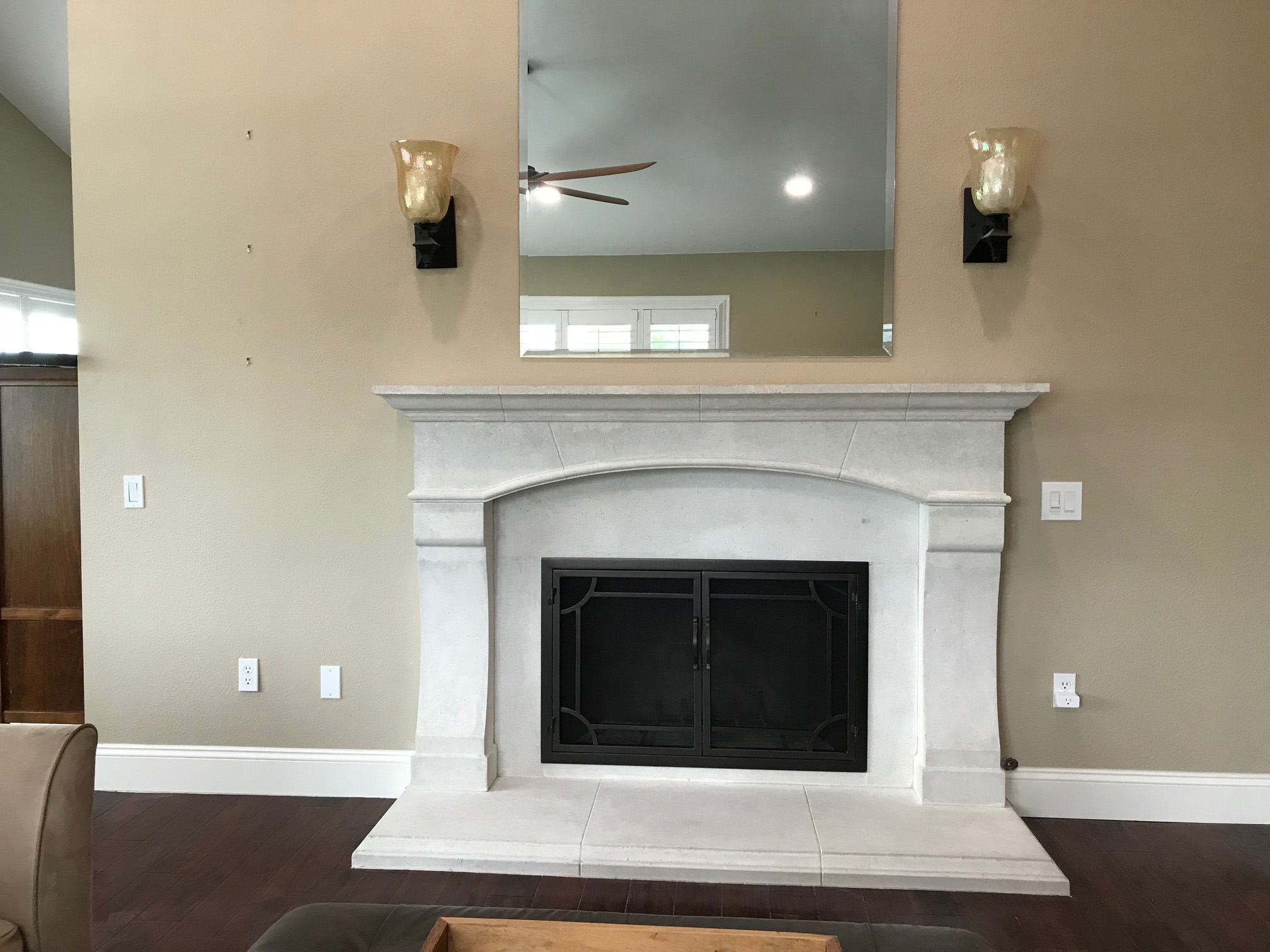 Fireplace mantel picture