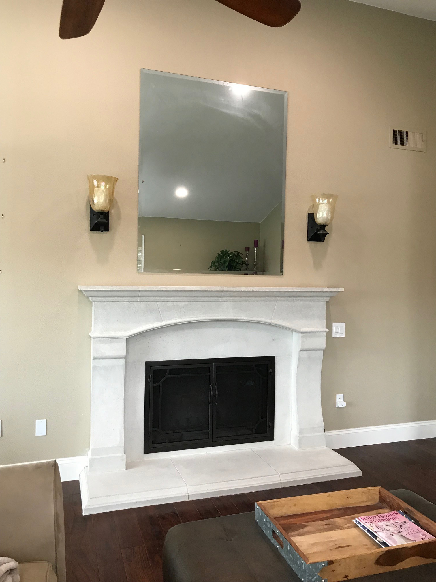 Fireplace mantel picture