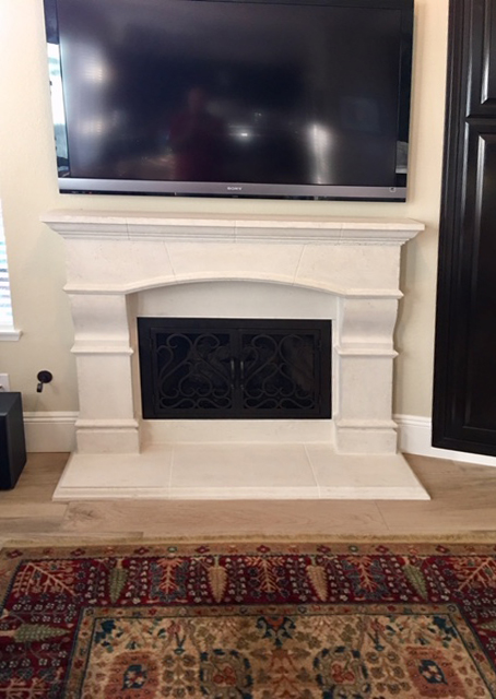 Fireplace mantel picture