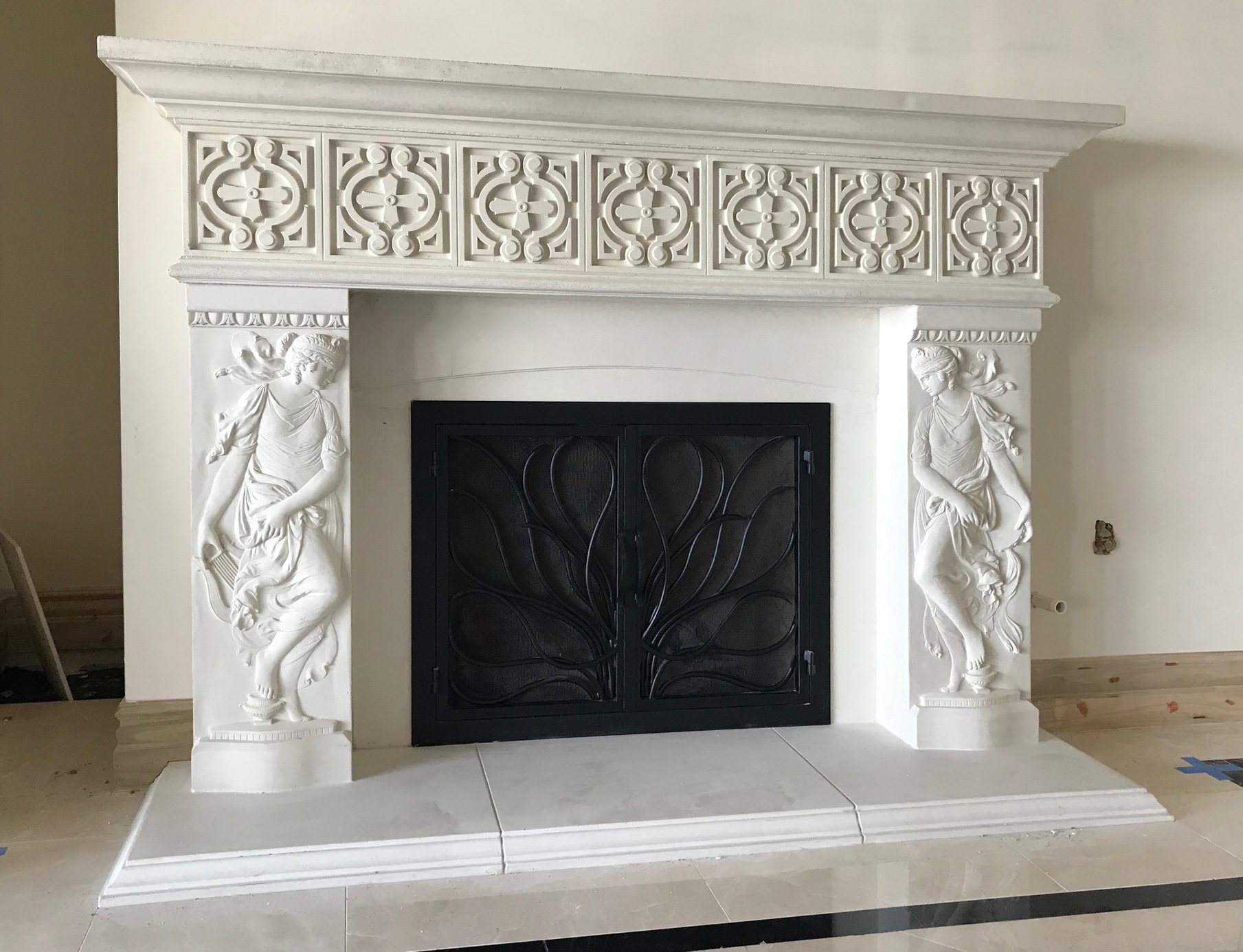 Fireplace mantel picture