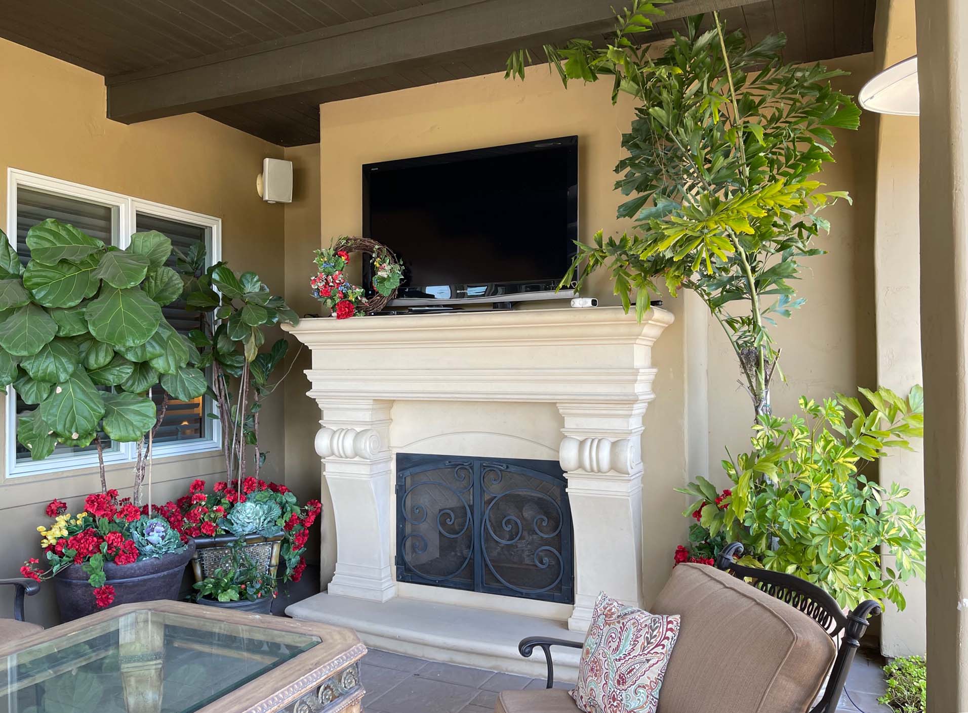 Fireplace mantel picture