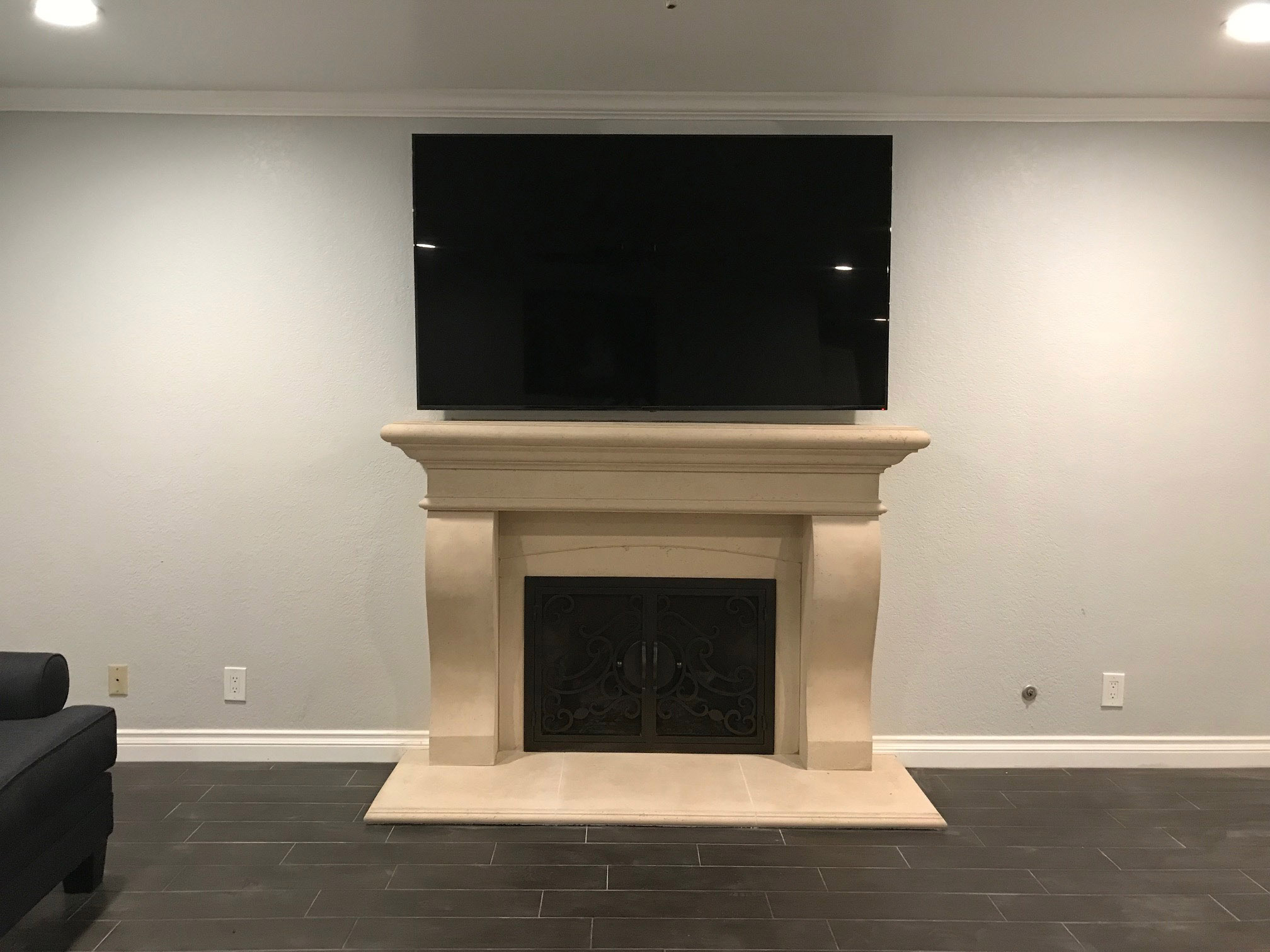 Fireplace mantel picture