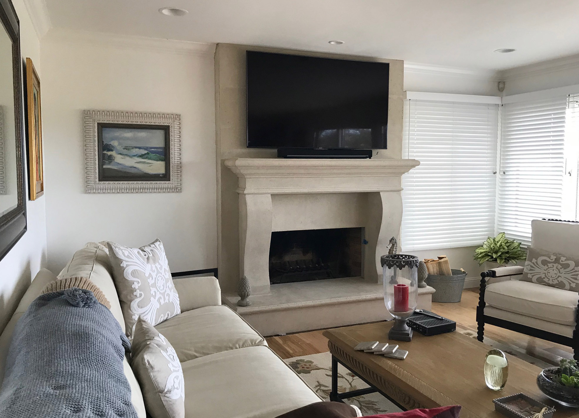 Fireplace mantel picture