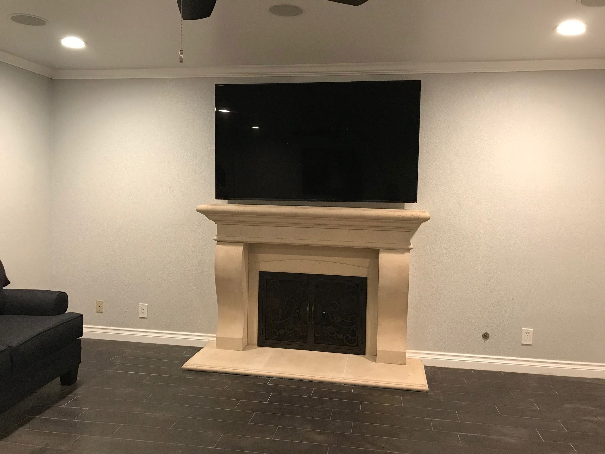Fireplace mantel picture
