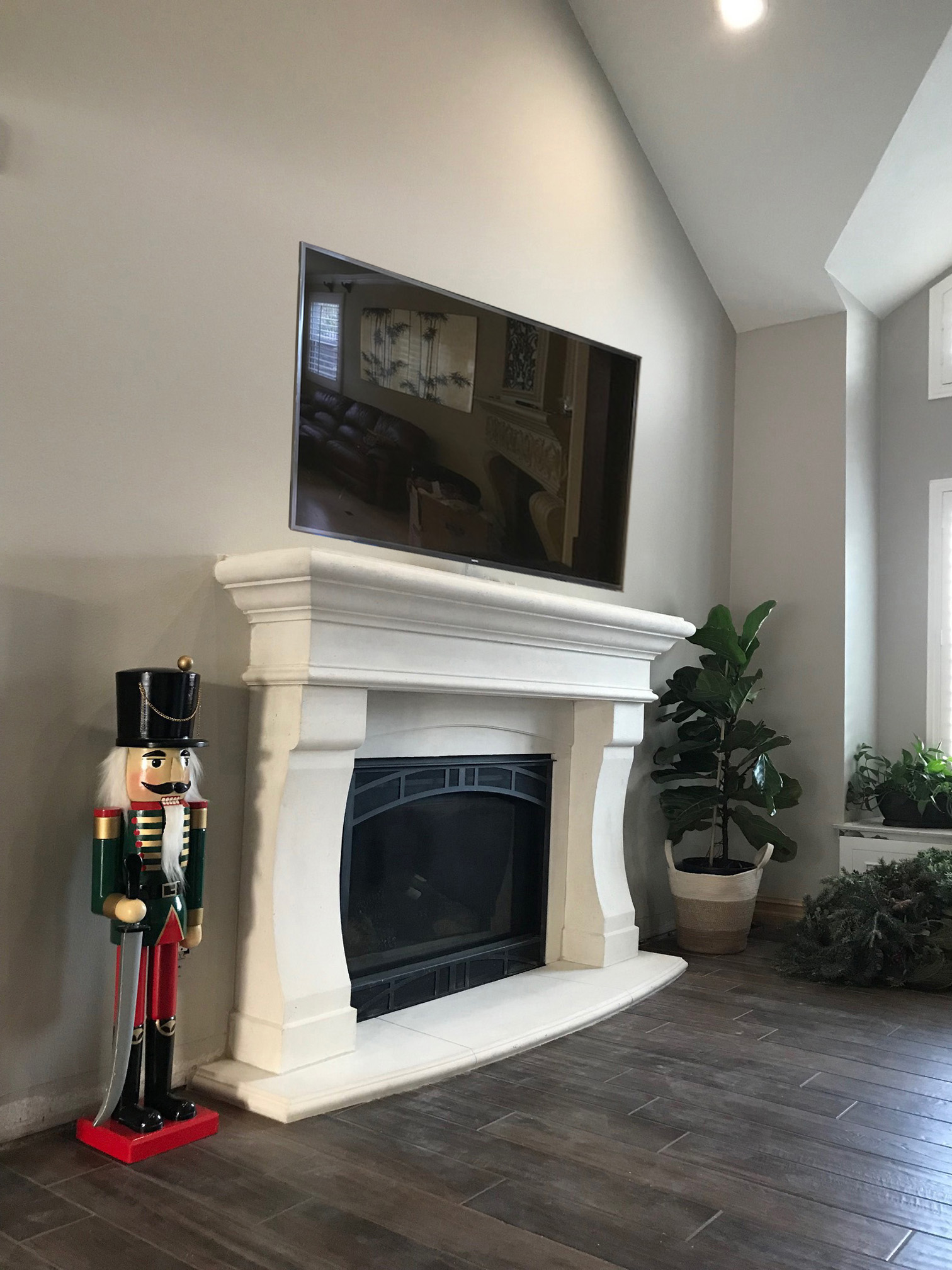 Fireplace mantel picture