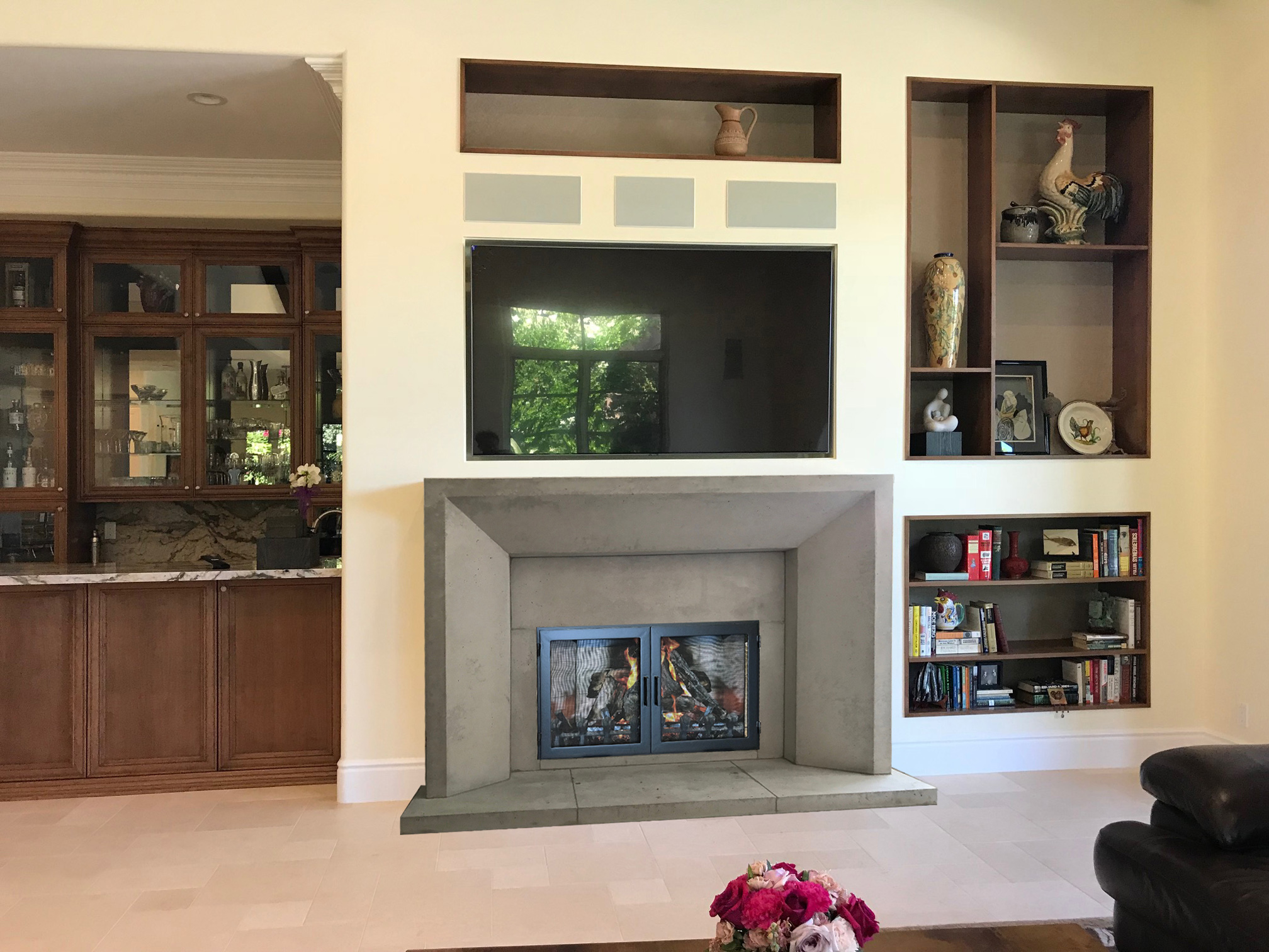 Fireplace mantel picture