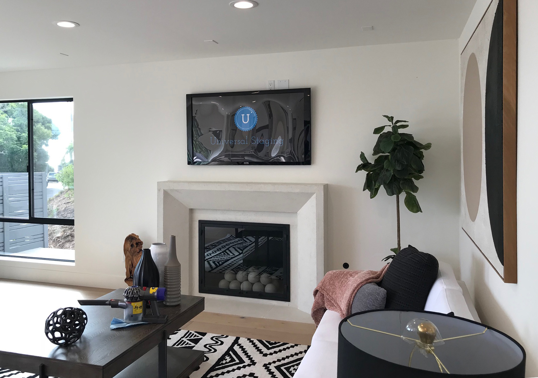 Fireplace mantel picture