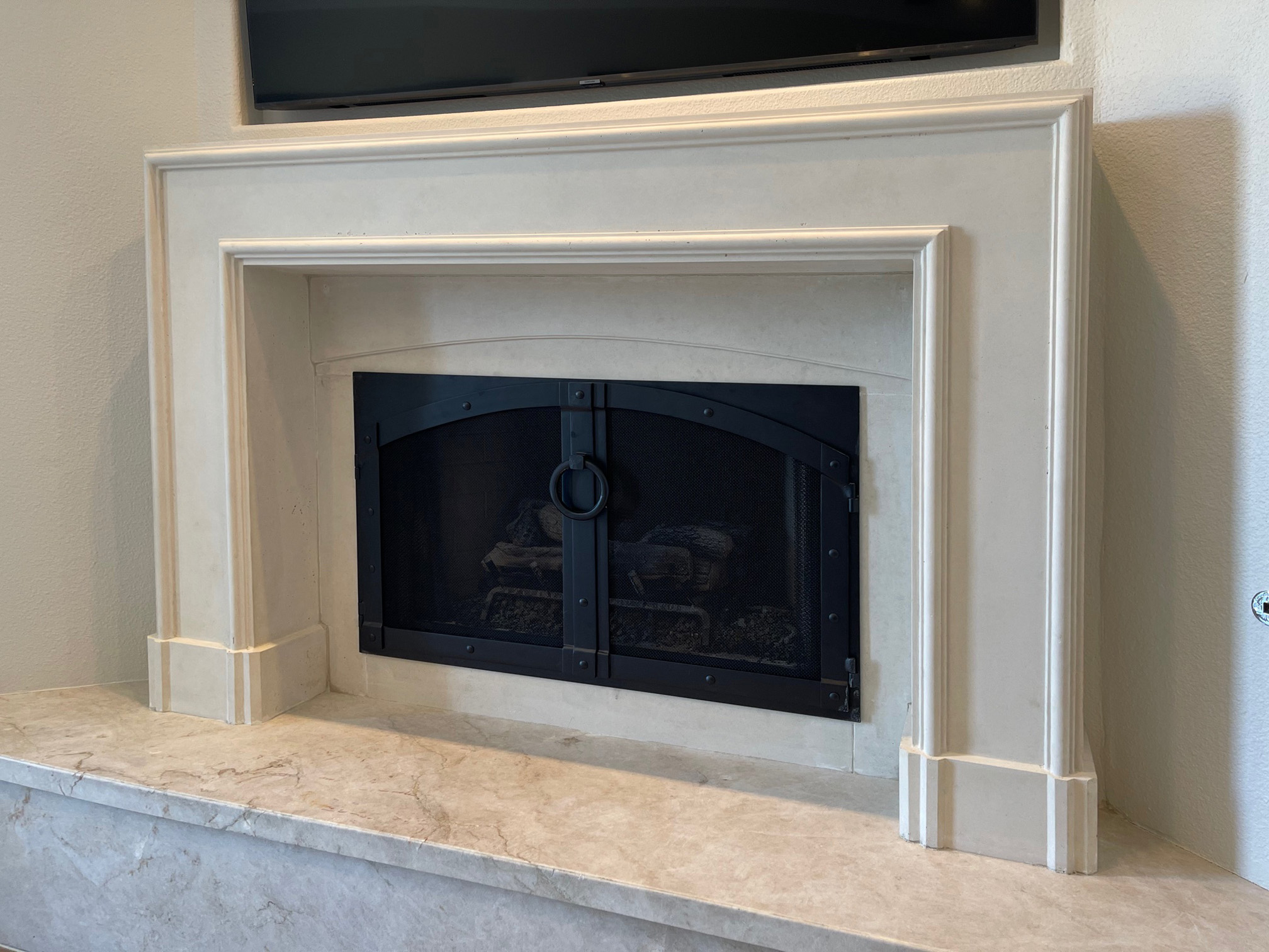 Fireplace mantel picture