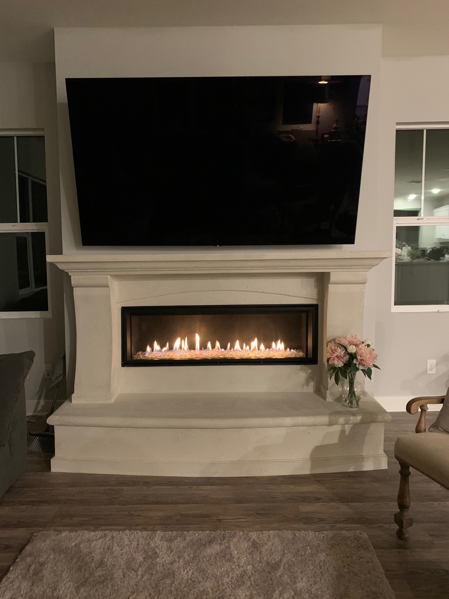 Fireplace mantel picture