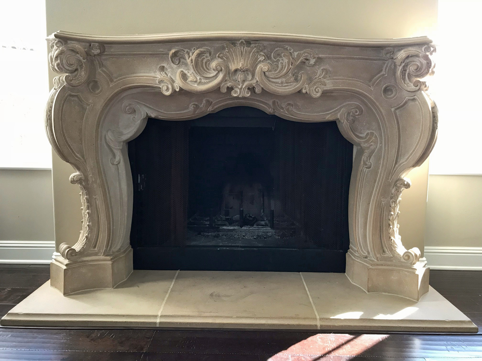 Fireplace mantel picture