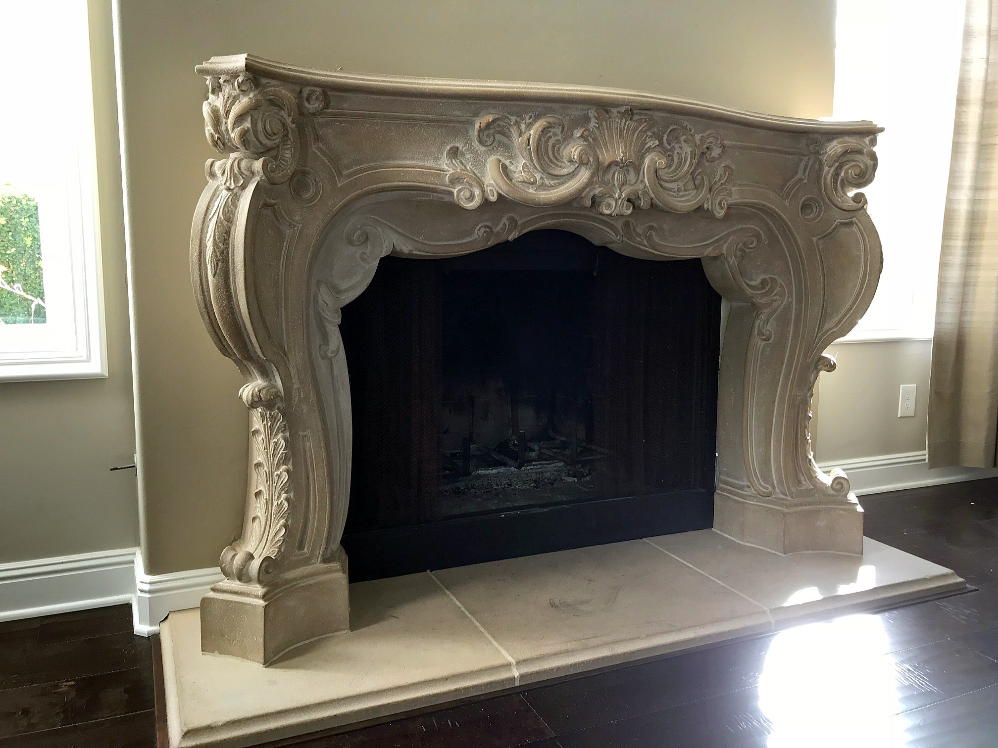 Fireplace mantel picture