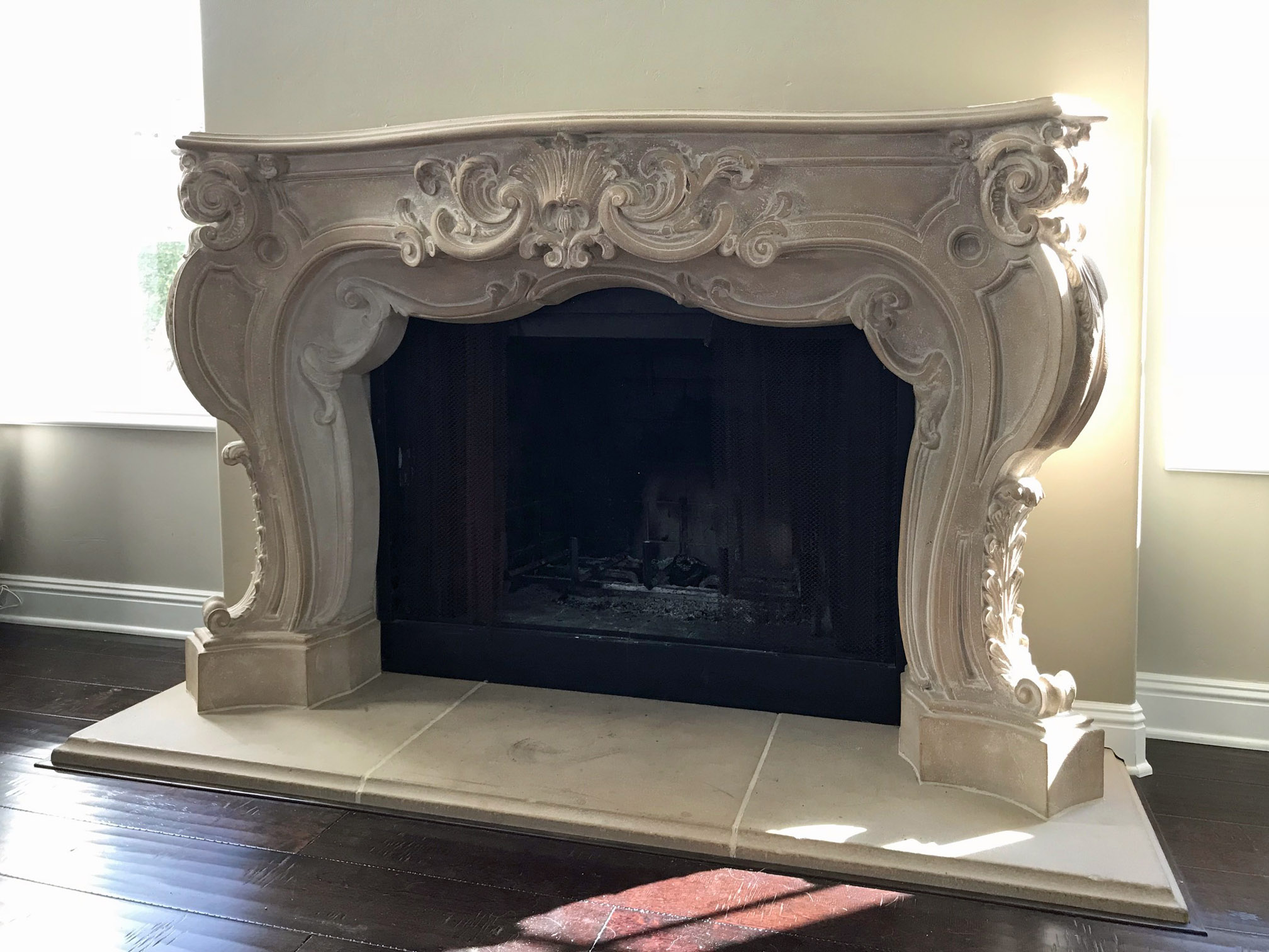 Fireplace mantel picture
