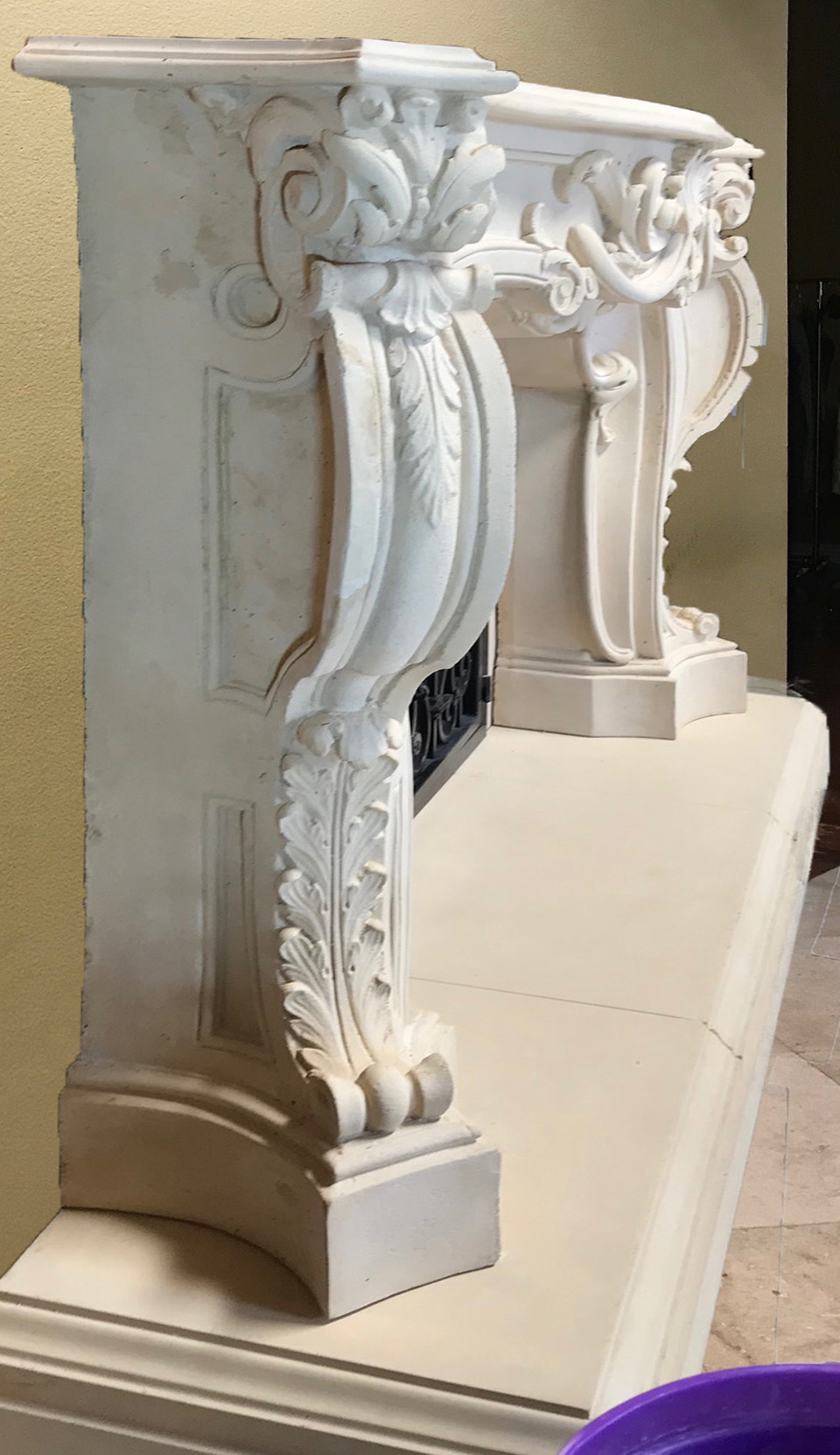 Fireplace mantel picture