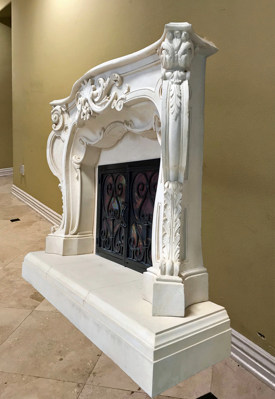 Fireplace mantel picture