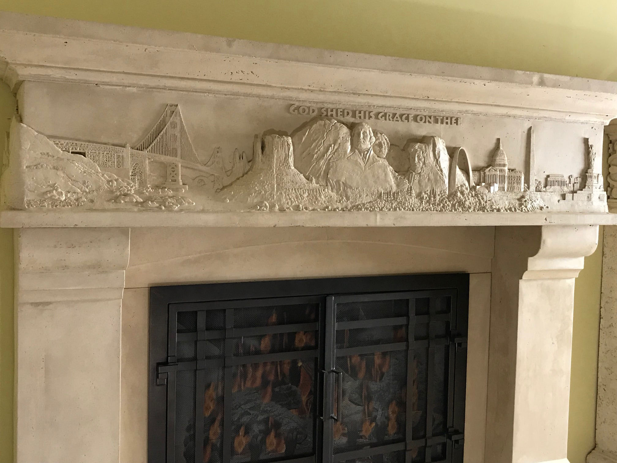 Fireplace mantel picture