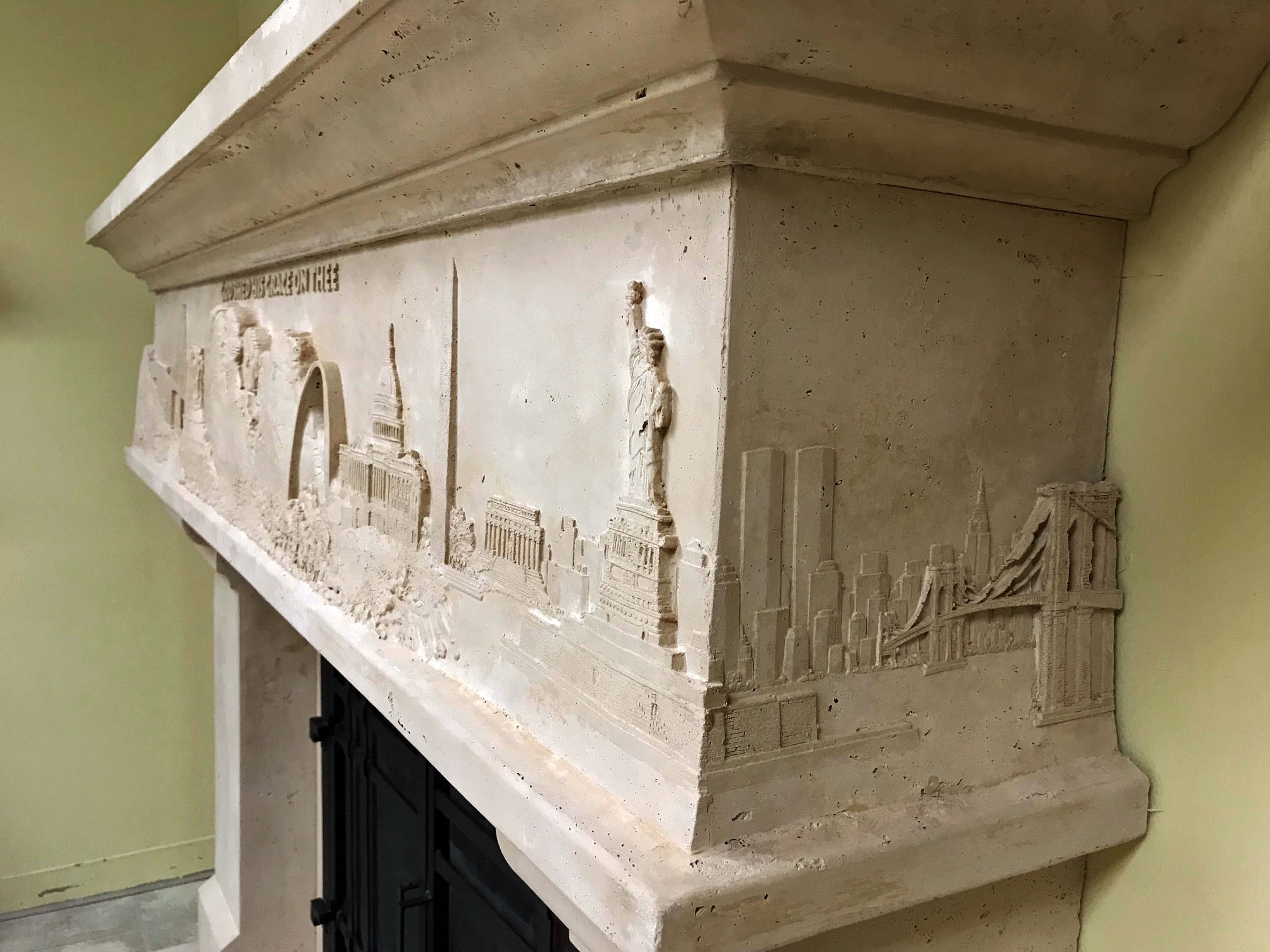 Fireplace mantel picture