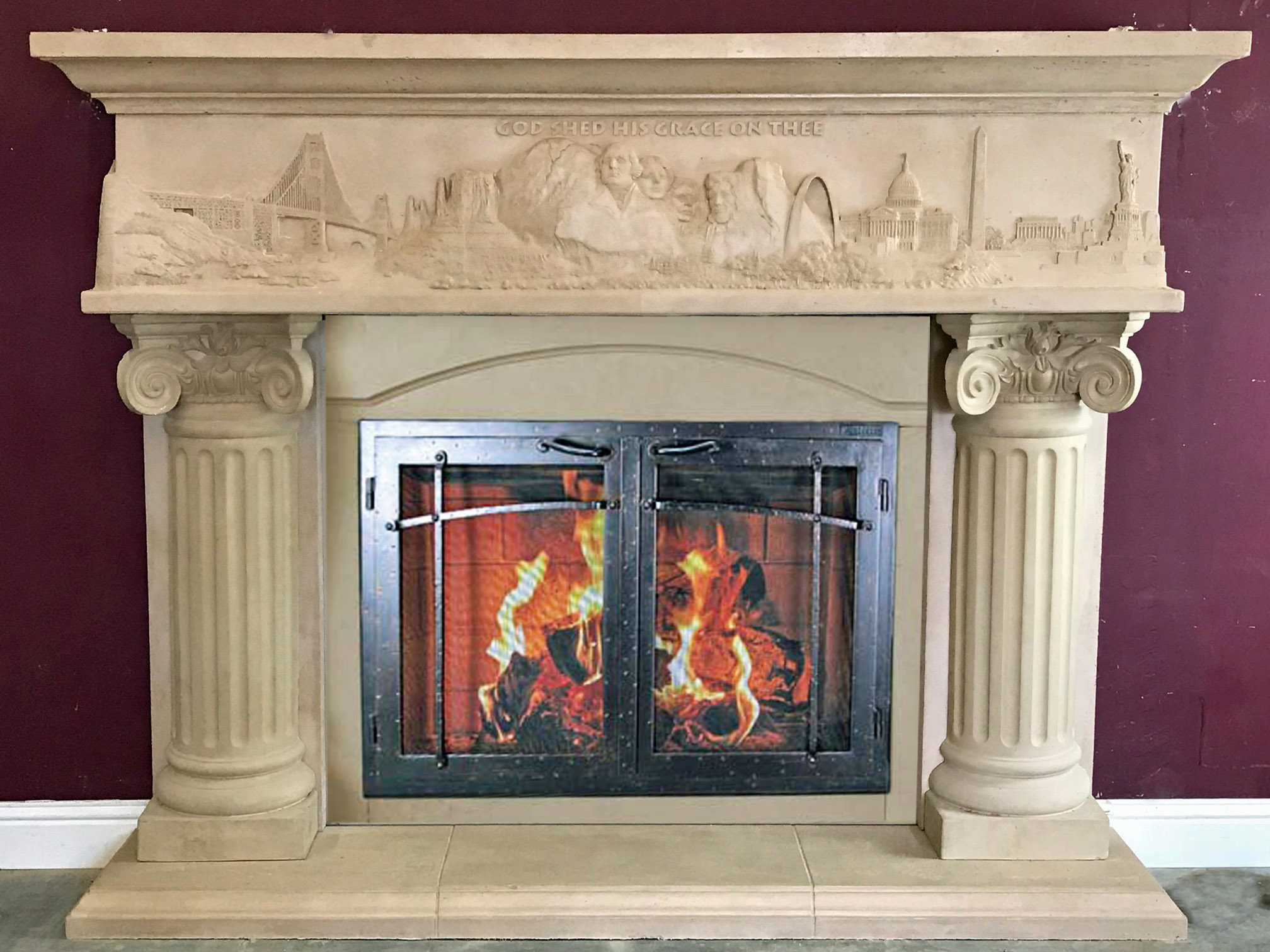Fireplace mantel picture