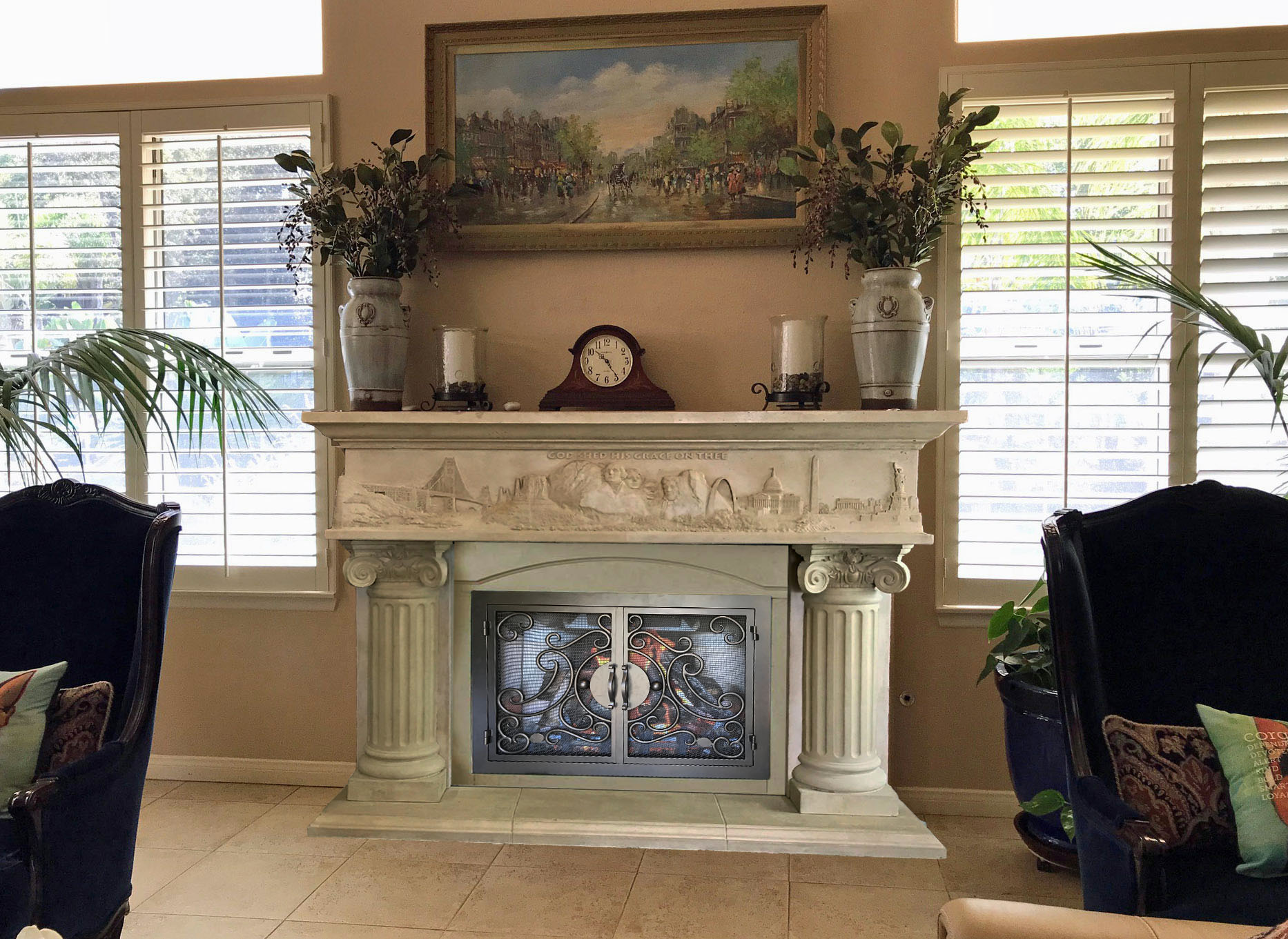 Fireplace mantel