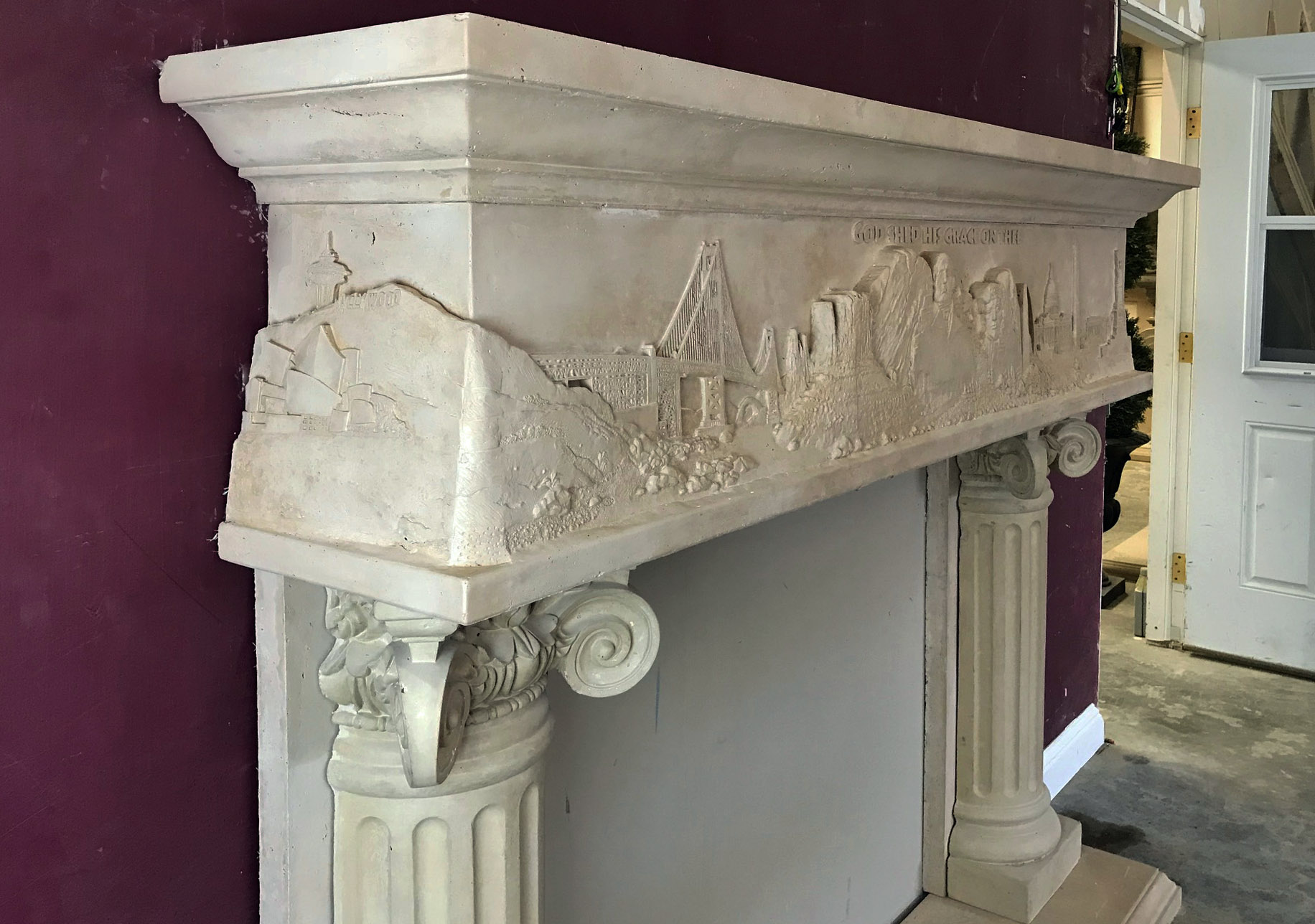 Fireplace mantel picture