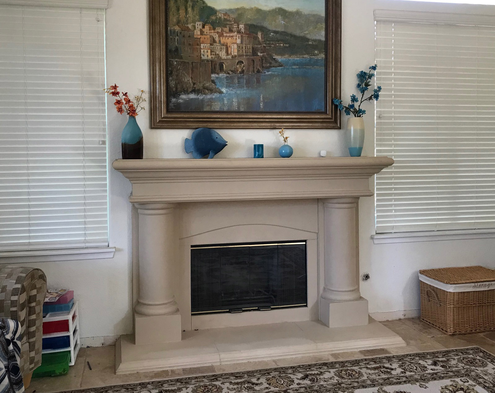 Fireplace mantel picture