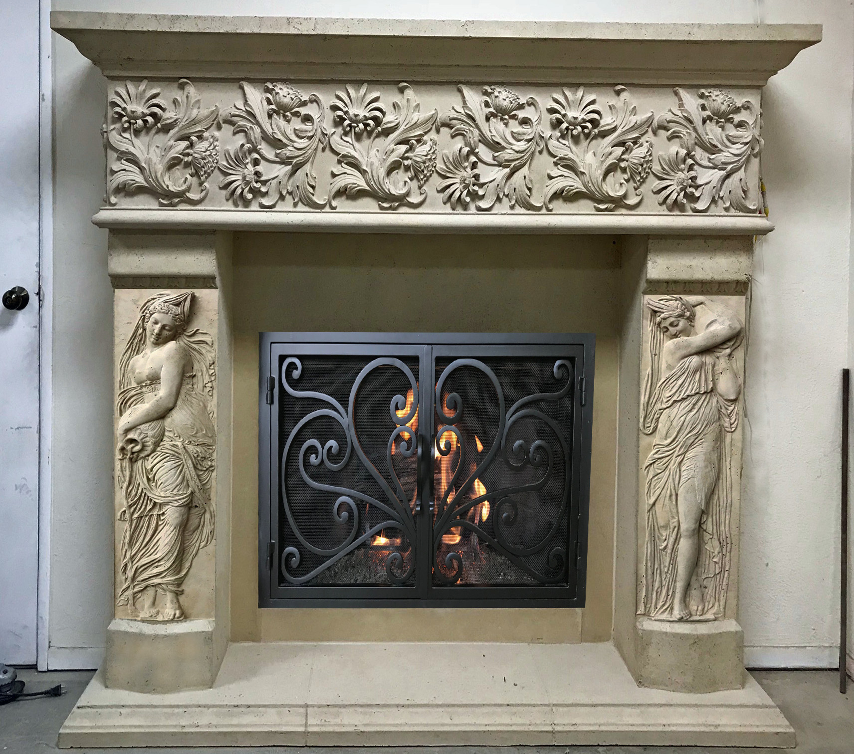 Fireplace mantel picture
