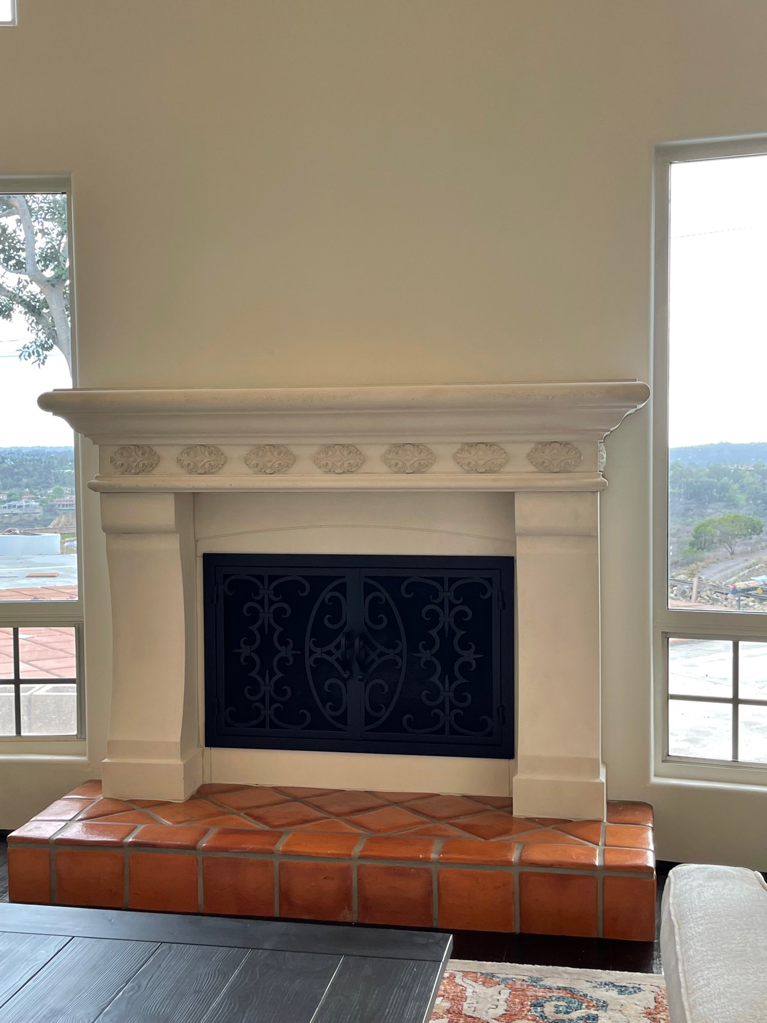Fireplace mantel picture