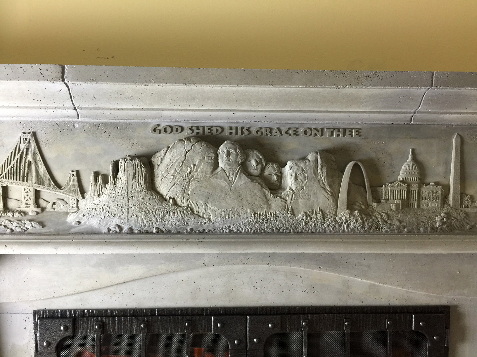 Fireplace mantel picture