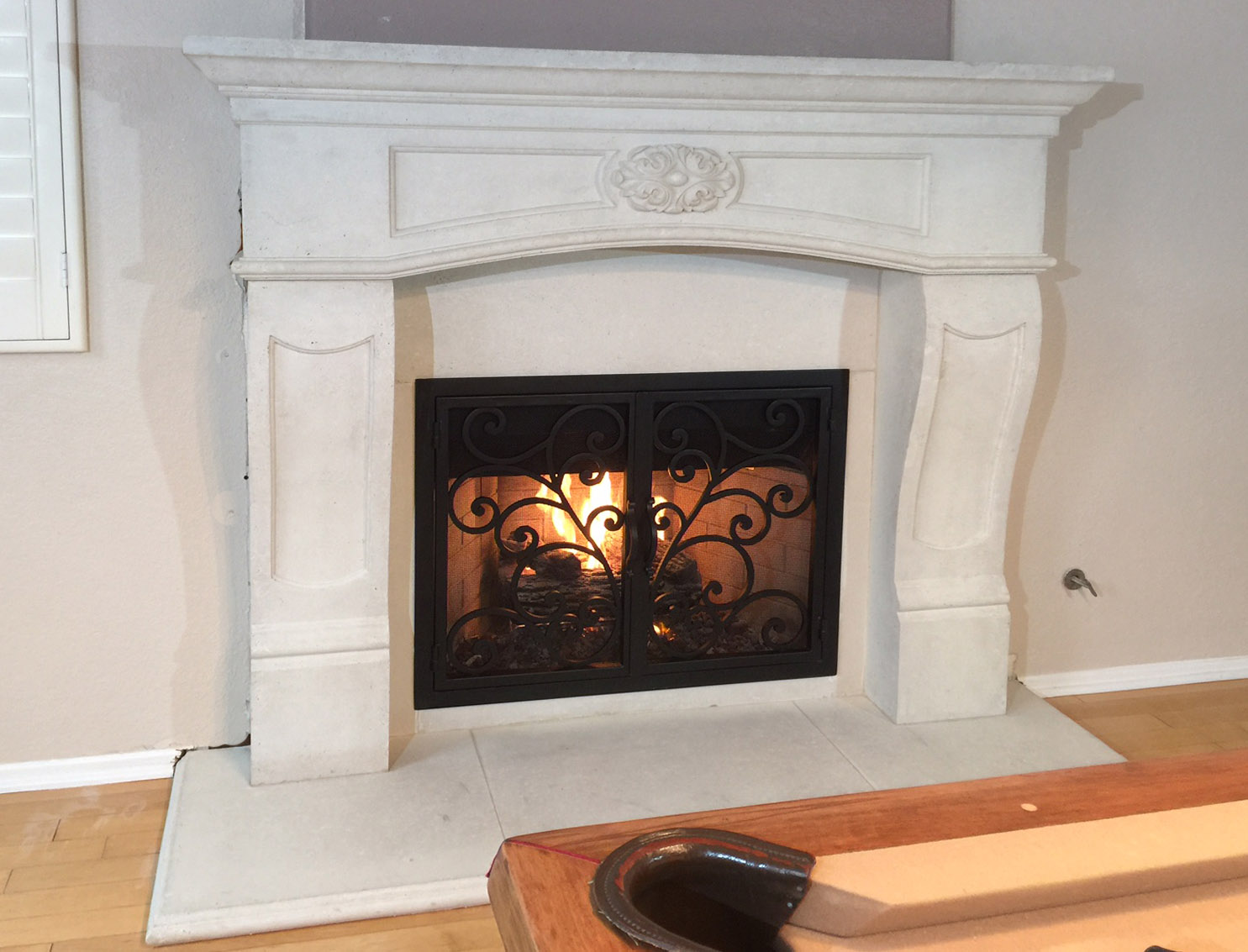 Fireplace mantel picture