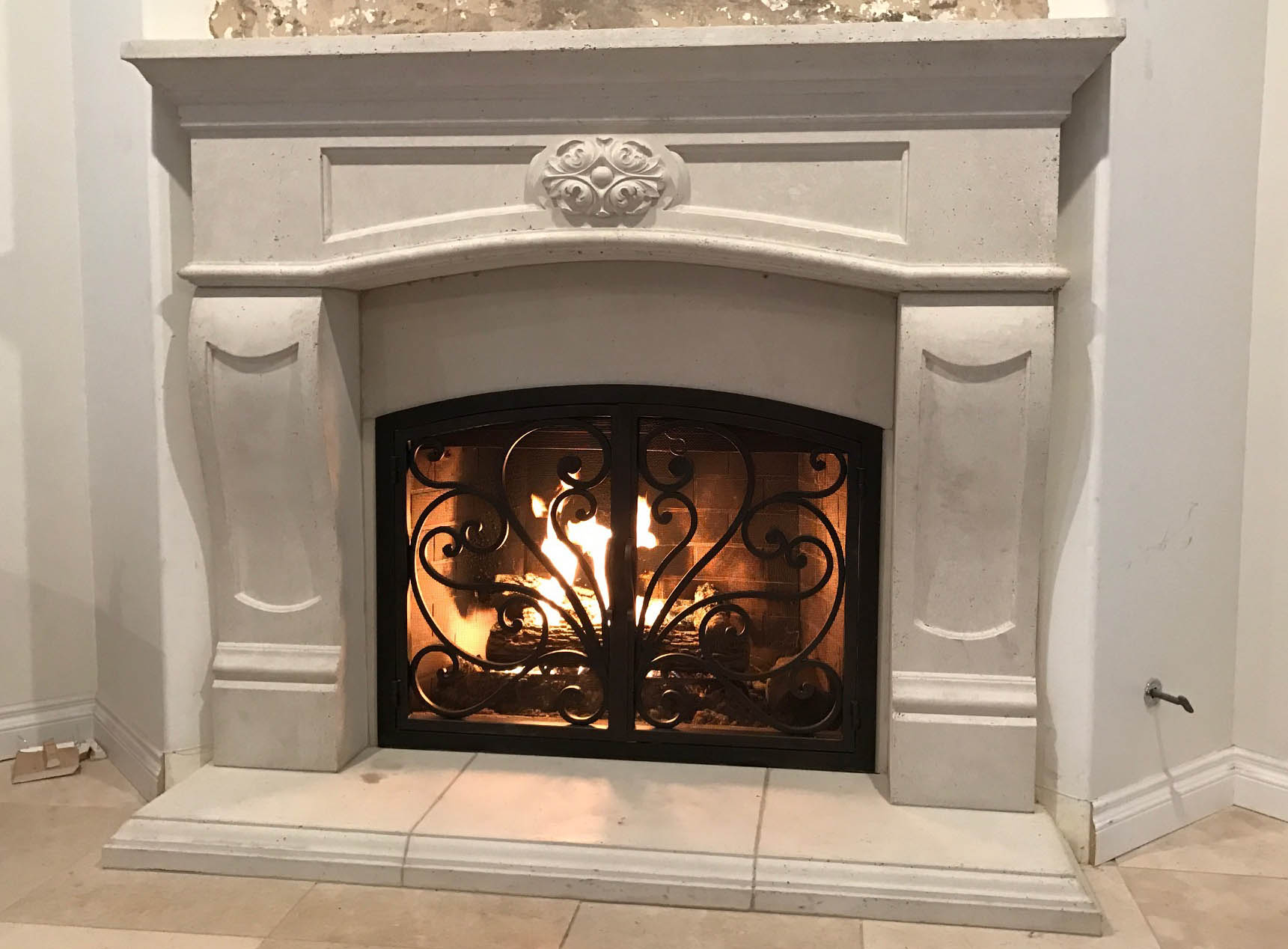 Fireplace mantel picture