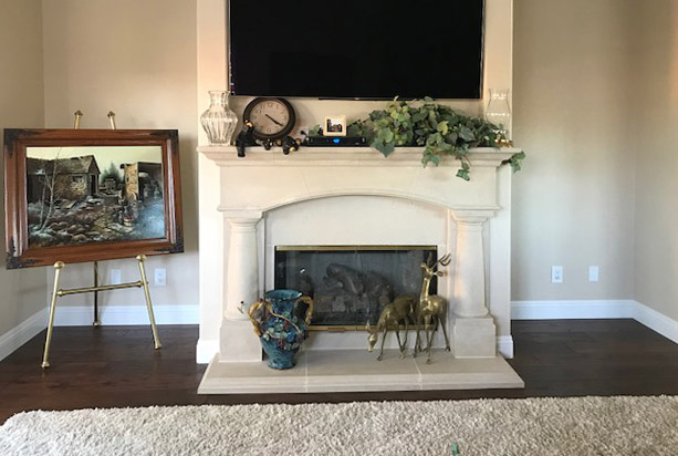 Fireplace mantel picture