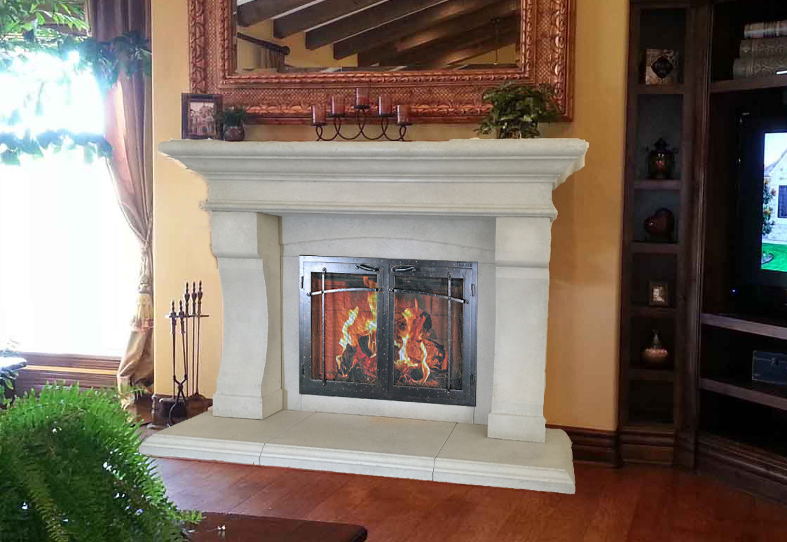 Fireplace mantel picture