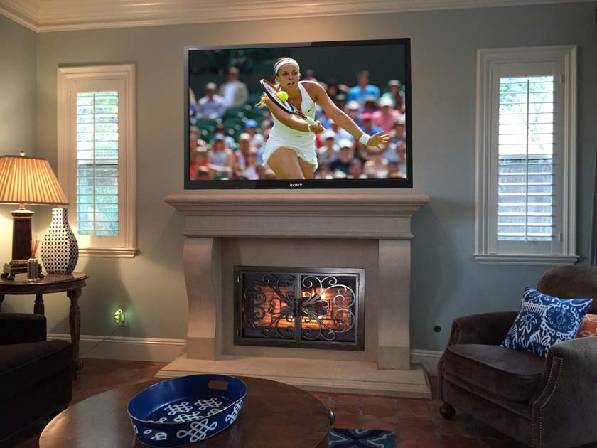 Fireplace mantel picture