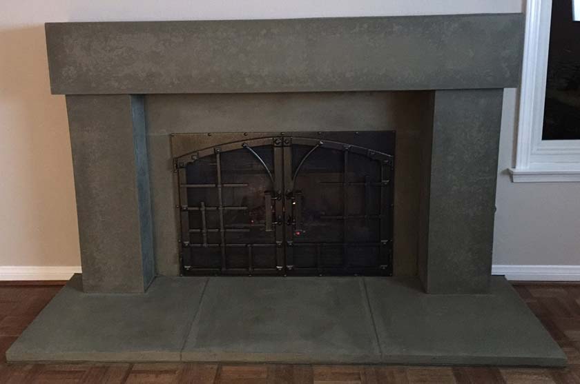 Fireplace mantel picture