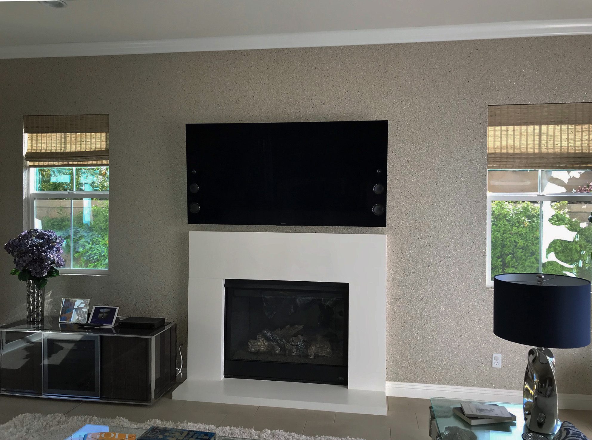 Fireplace mantel picture