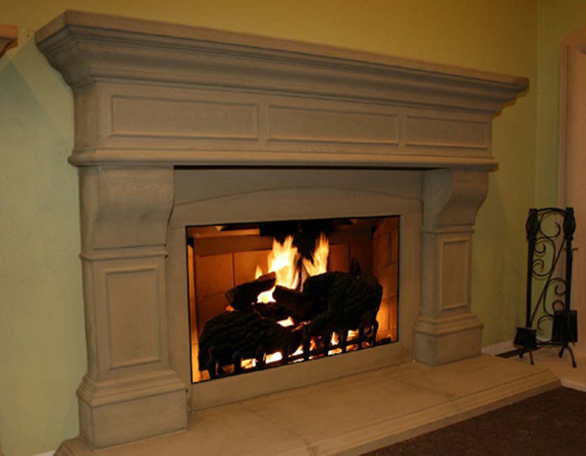 Fireplace mantel picture