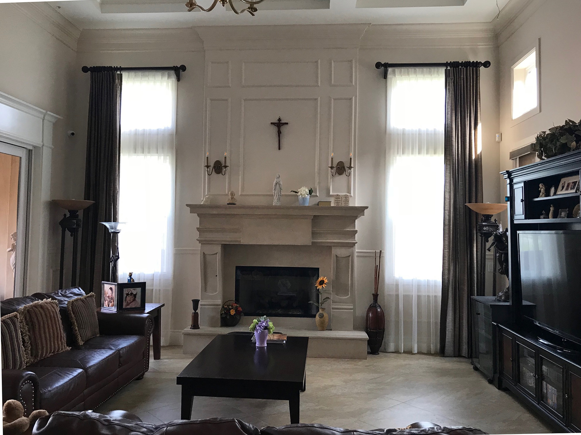 Fireplace mantel picture