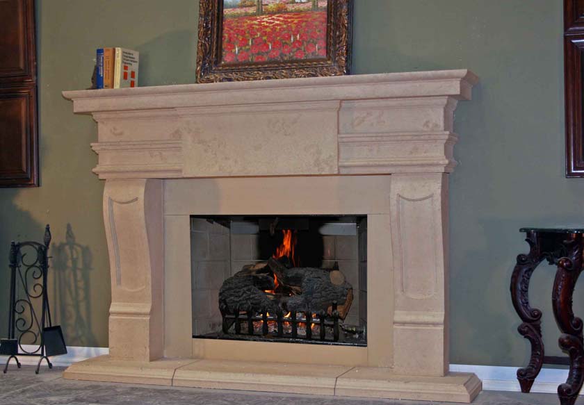 Fireplace mantel picture